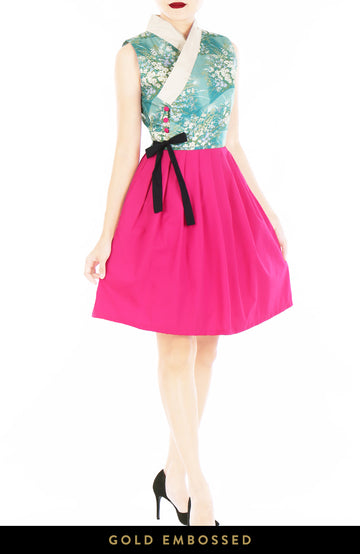 Opulent Jade Sakura Hanbok
